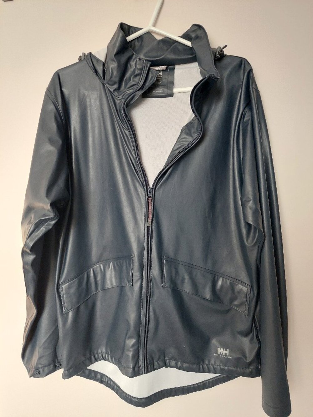 Helly Hansen Men's Sz M Voss Waterproof Rain Jacket Packable Hoody